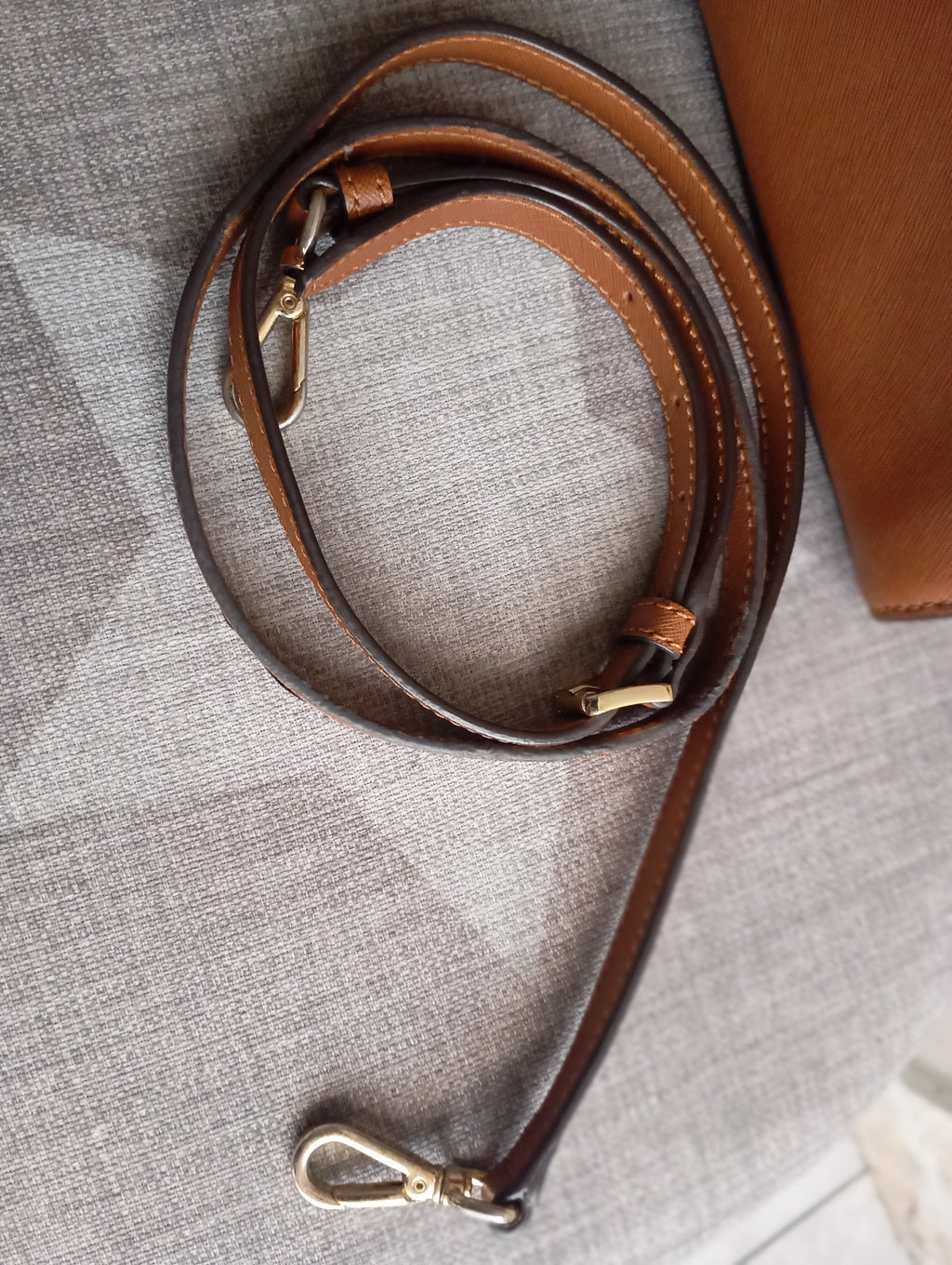 Sac à bandoulière Michael Kors — Cuir Saffiano Marron
