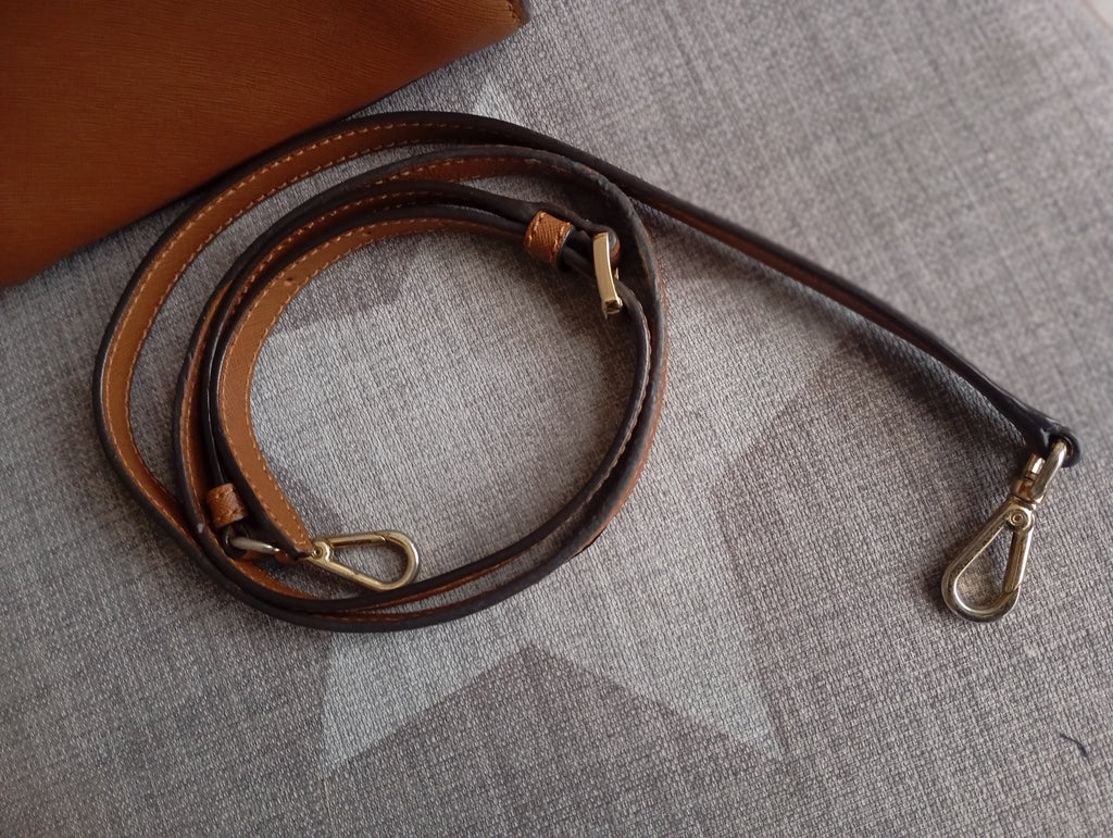 Sac à bandoulière Michael Kors — Cuir Saffiano Marron