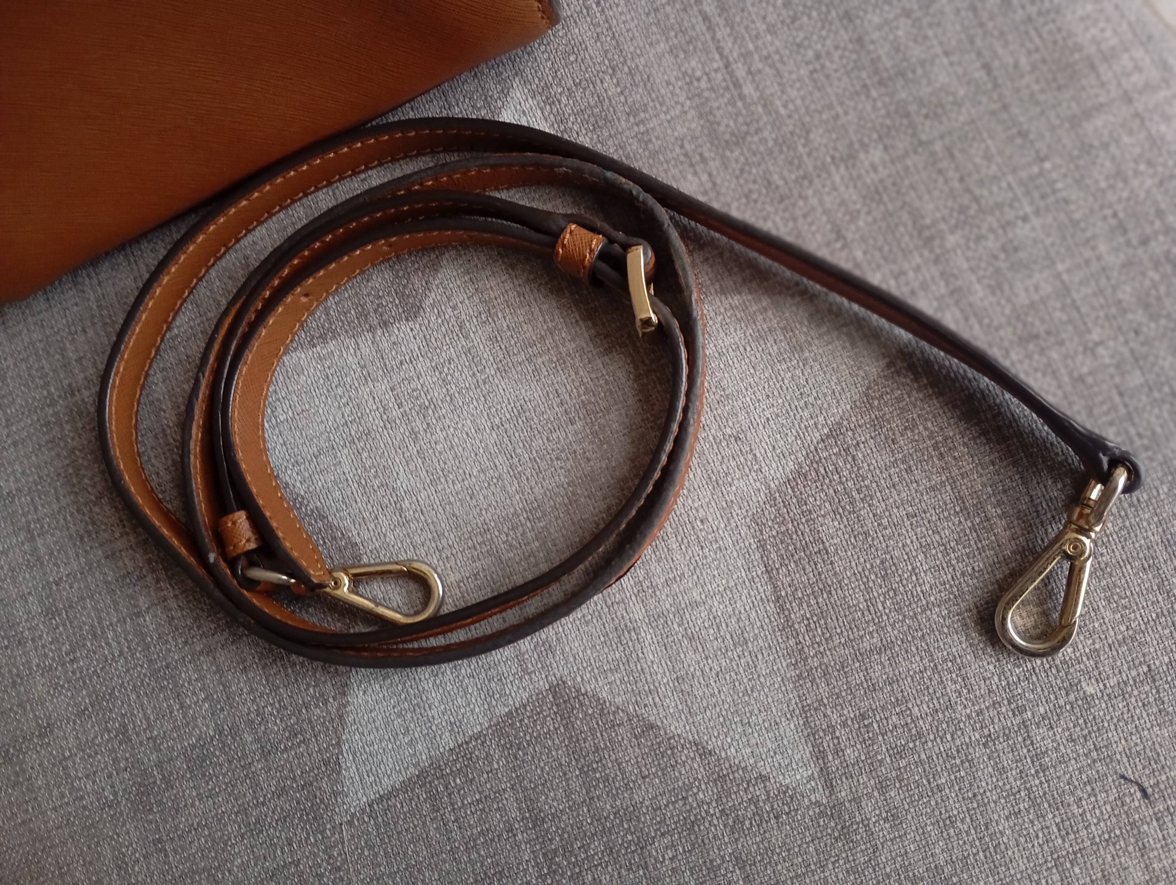 Sac à bandoulière Michael Kors — Cuir Saffiano Marron