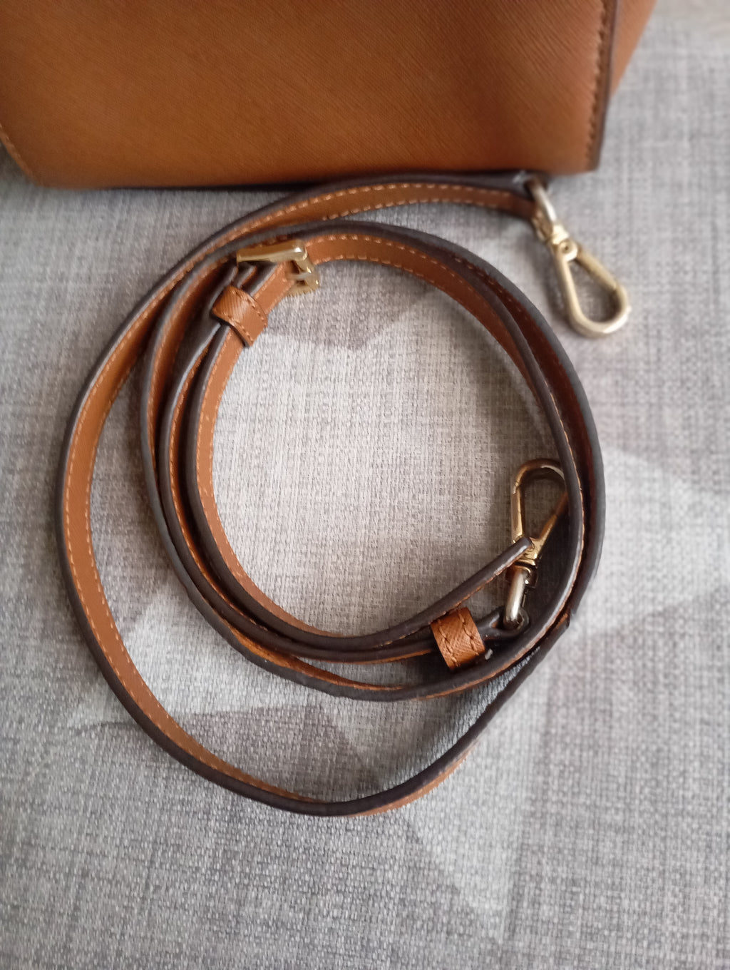 Sac à bandoulière Michael Kors — Cuir Saffiano Marron