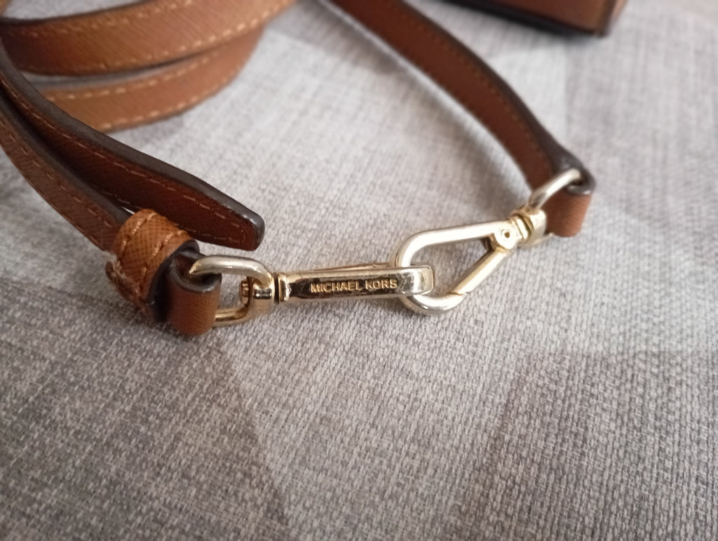 Sac à bandoulière Michael Kors — Cuir Saffiano Marron