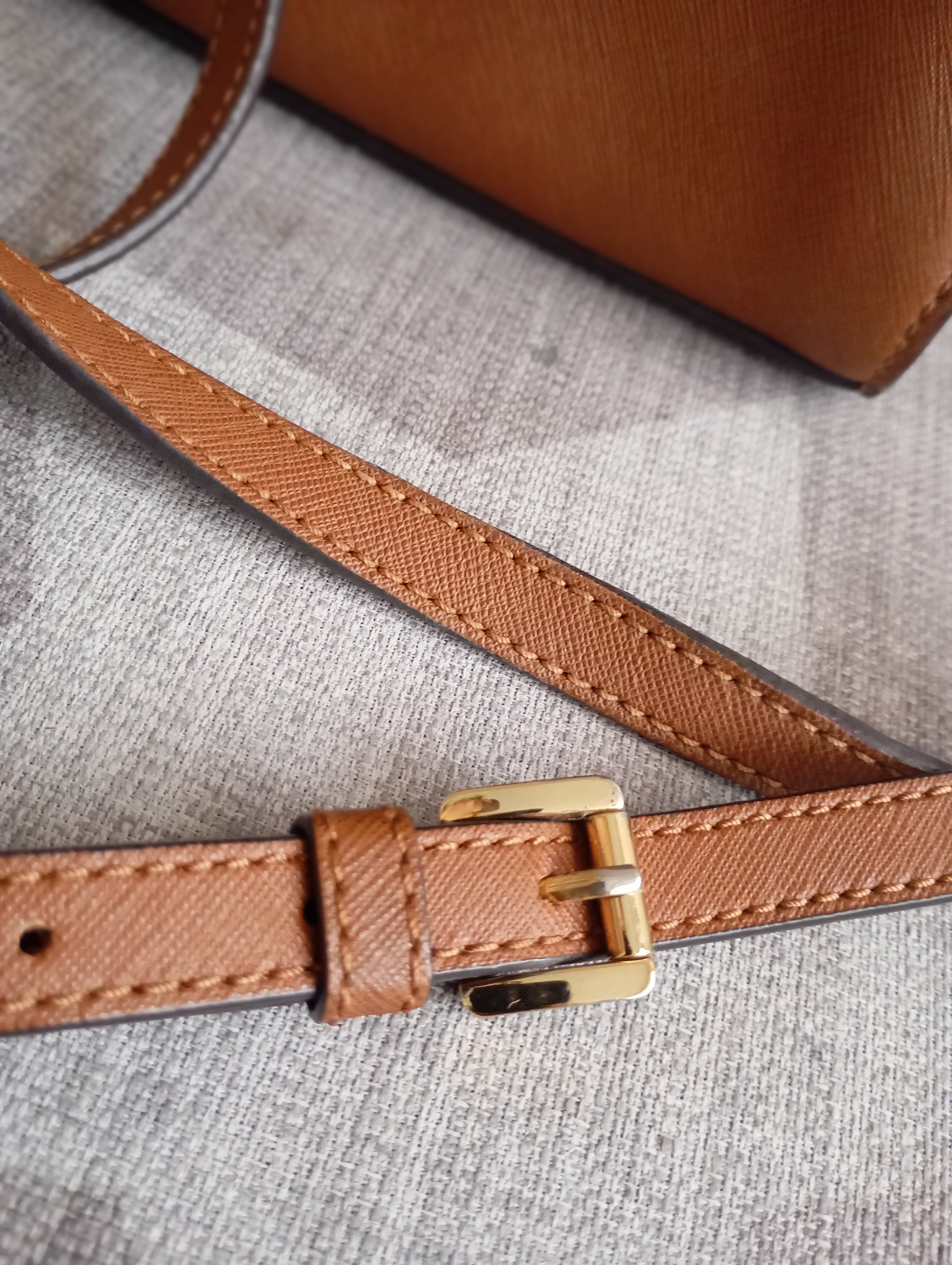Sac à bandoulière Michael Kors — Cuir Saffiano Marron