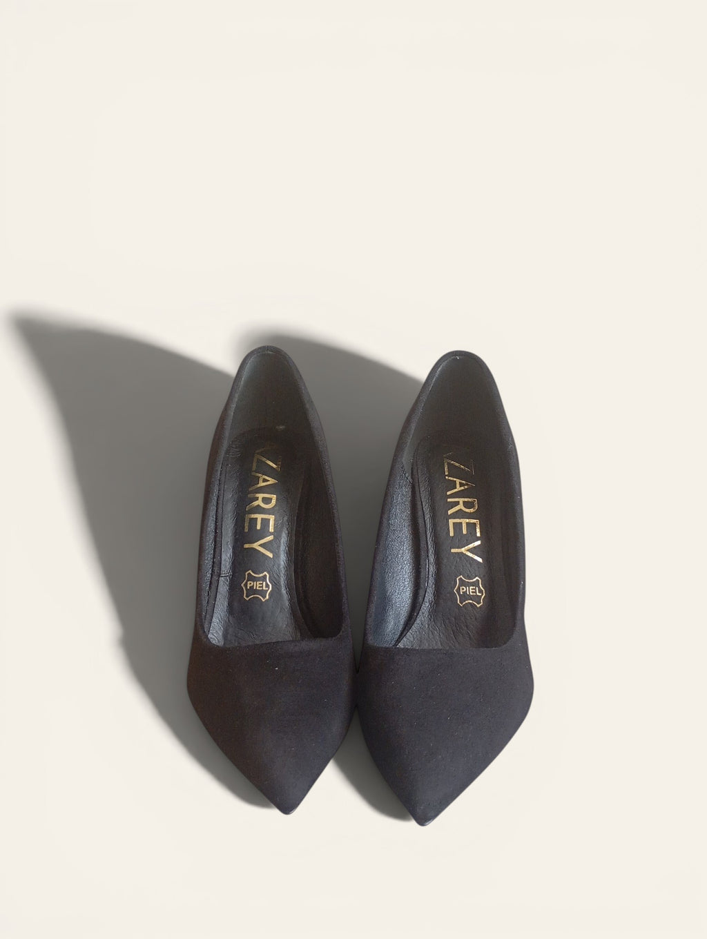Escarpins Azarey Talon Sculptural – Aspect Suédé Noir – Pointure 35