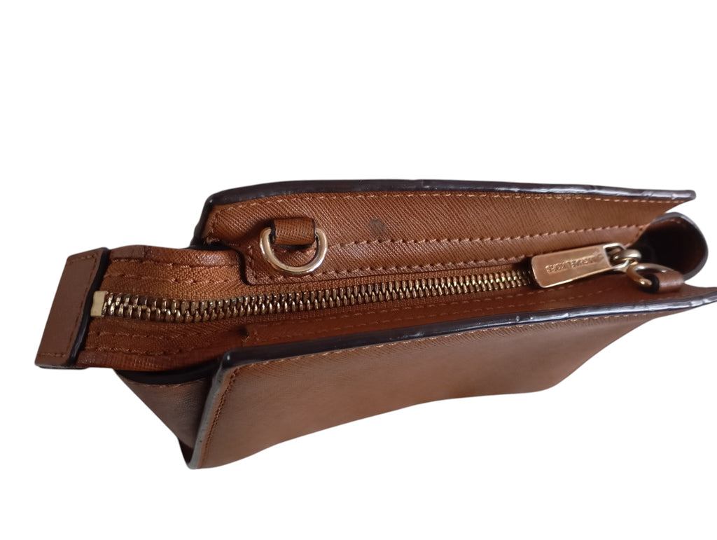 Sac à bandoulière Michael Kors — Cuir Saffiano Marron