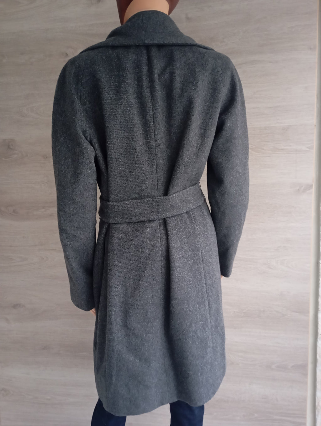 Manteau Long Femme avec ceinture - Gris Laine – Taifun