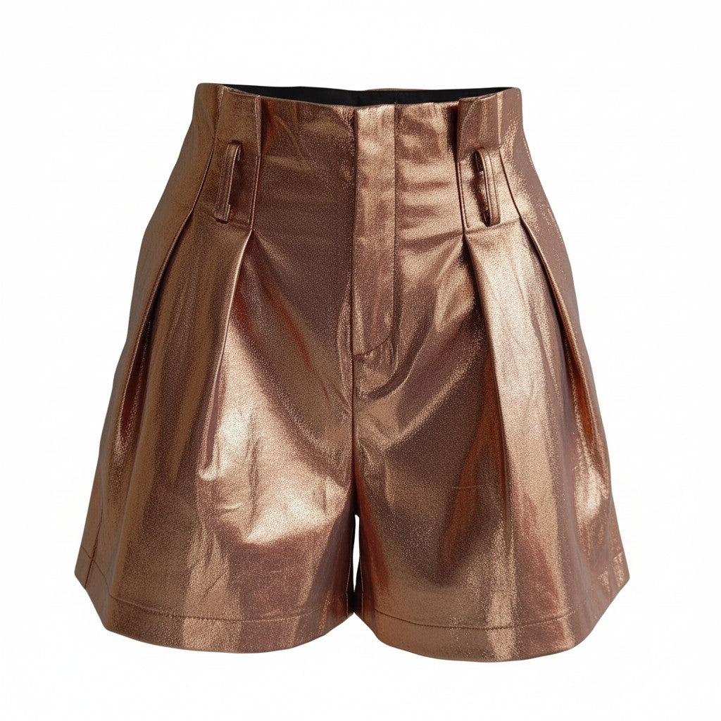 Short femme taille haute - S - Manosque - Bronze - Neuf avec étiquette