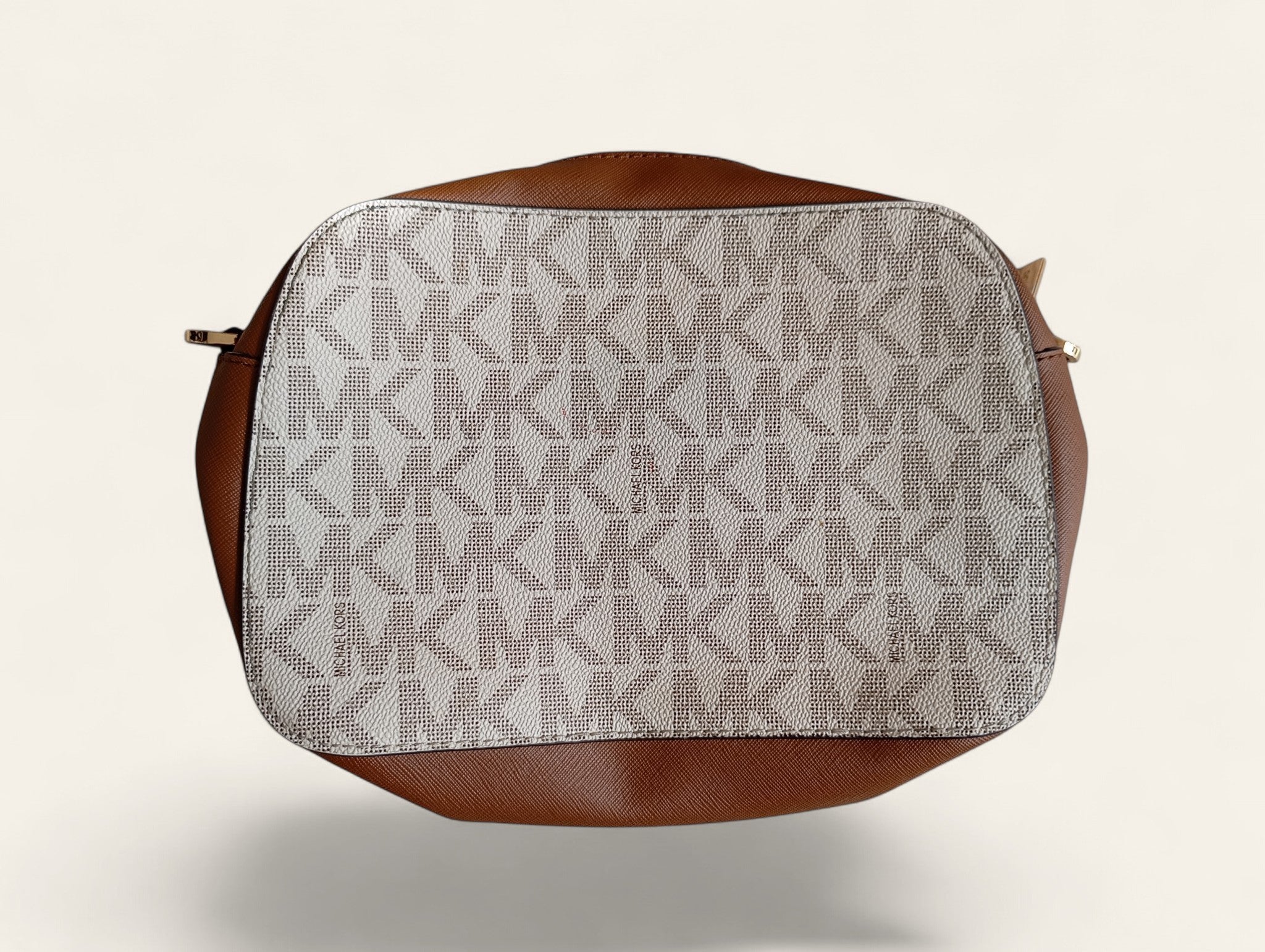 Sac à main Michael Kors — Monogramme MK Vanille & Cognac — Seconde main