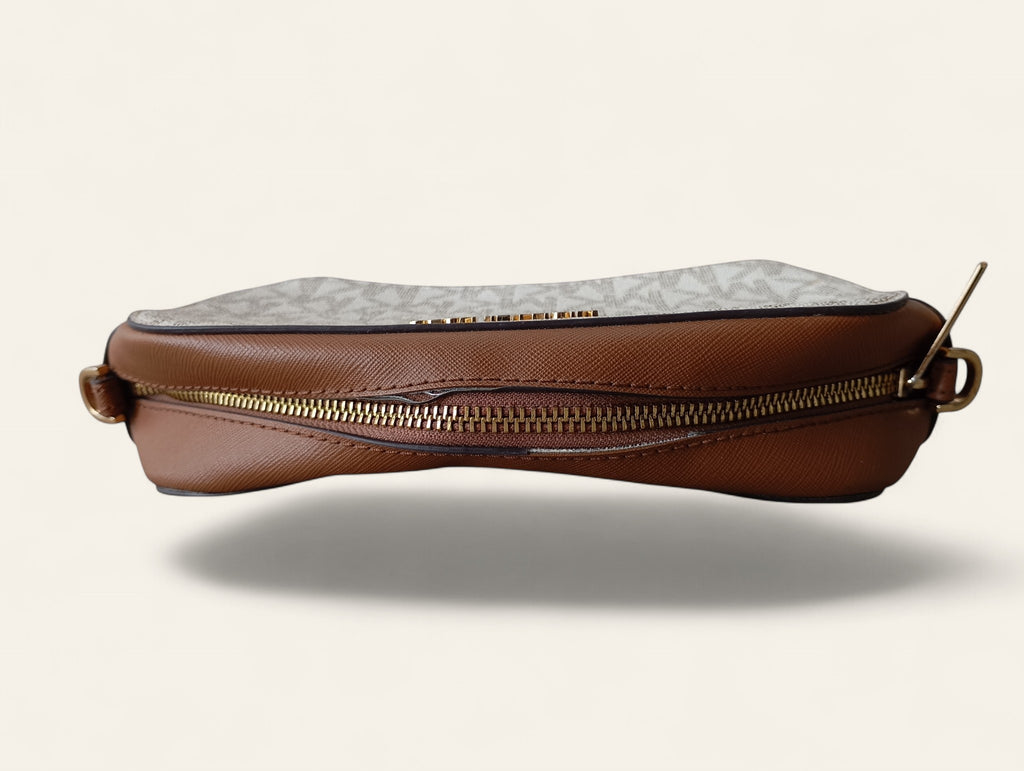 Sac à main Michael Kors — Monogramme MK Vanille & Cognac — Seconde main