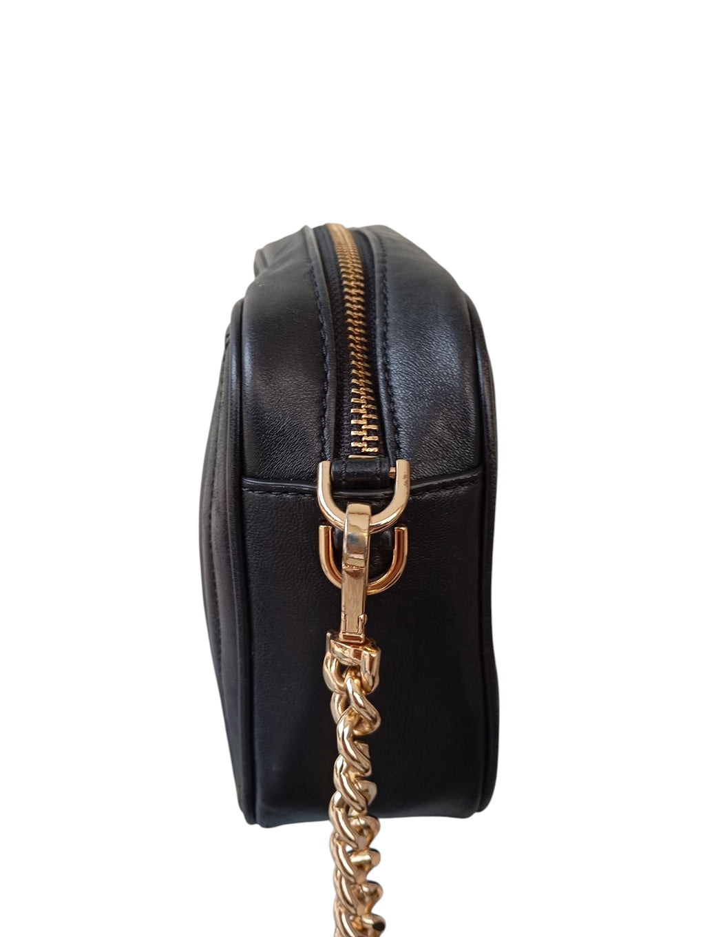 Sac Michael Kors Jet Set Medium Camera Bag — Cuir Matelassé Noir