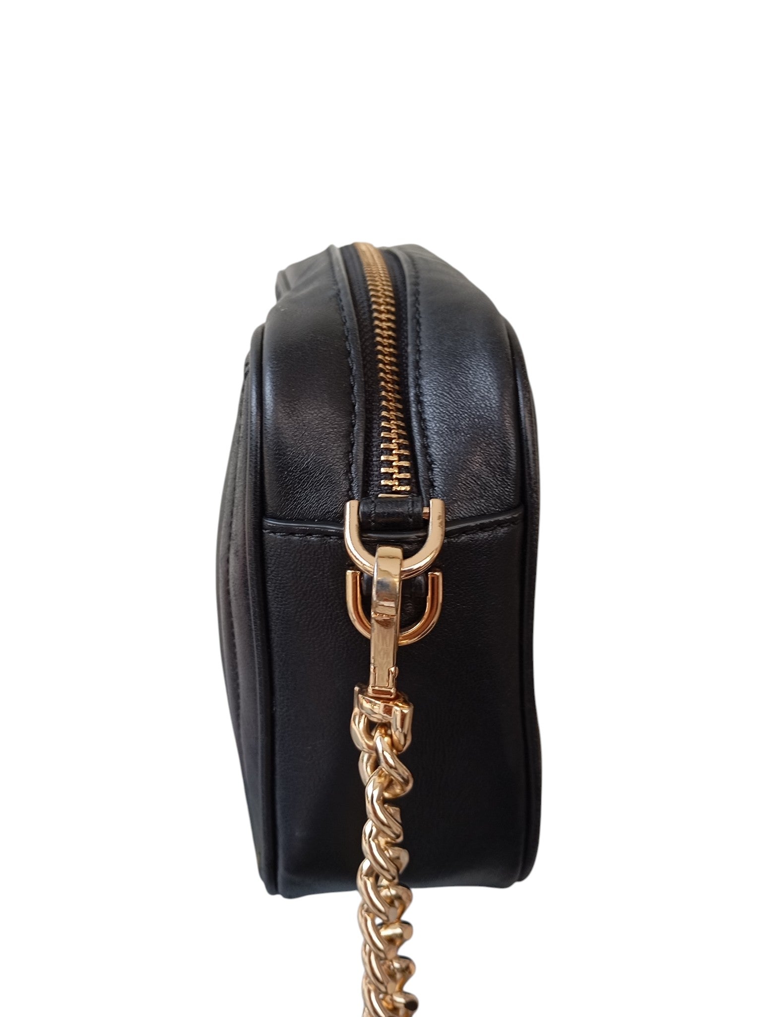 Sac Michael Kors Jet Set Medium Camera Bag — Cuir Matelassé Noir