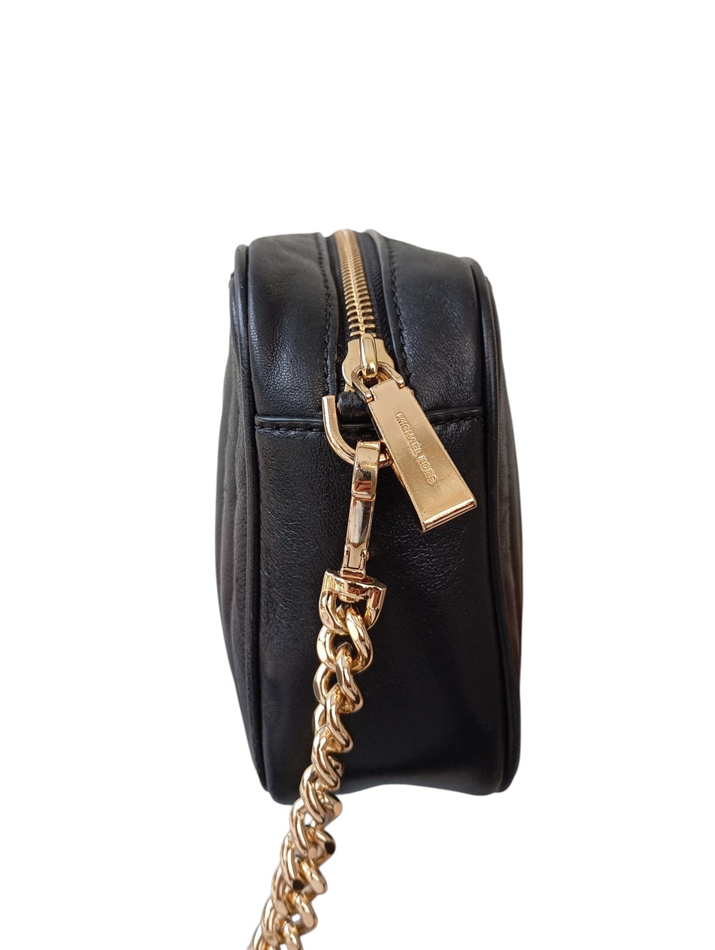 Sac Michael Kors Jet Set Medium Camera Bag — Cuir Matelassé Noir