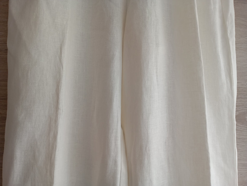 Pantalon Blanc 100% Lin – Electric & Rose
