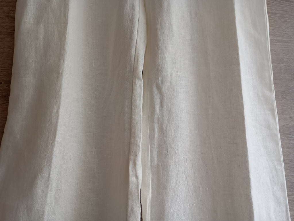 Pantalon Blanc 100% Lin – Electric & Rose