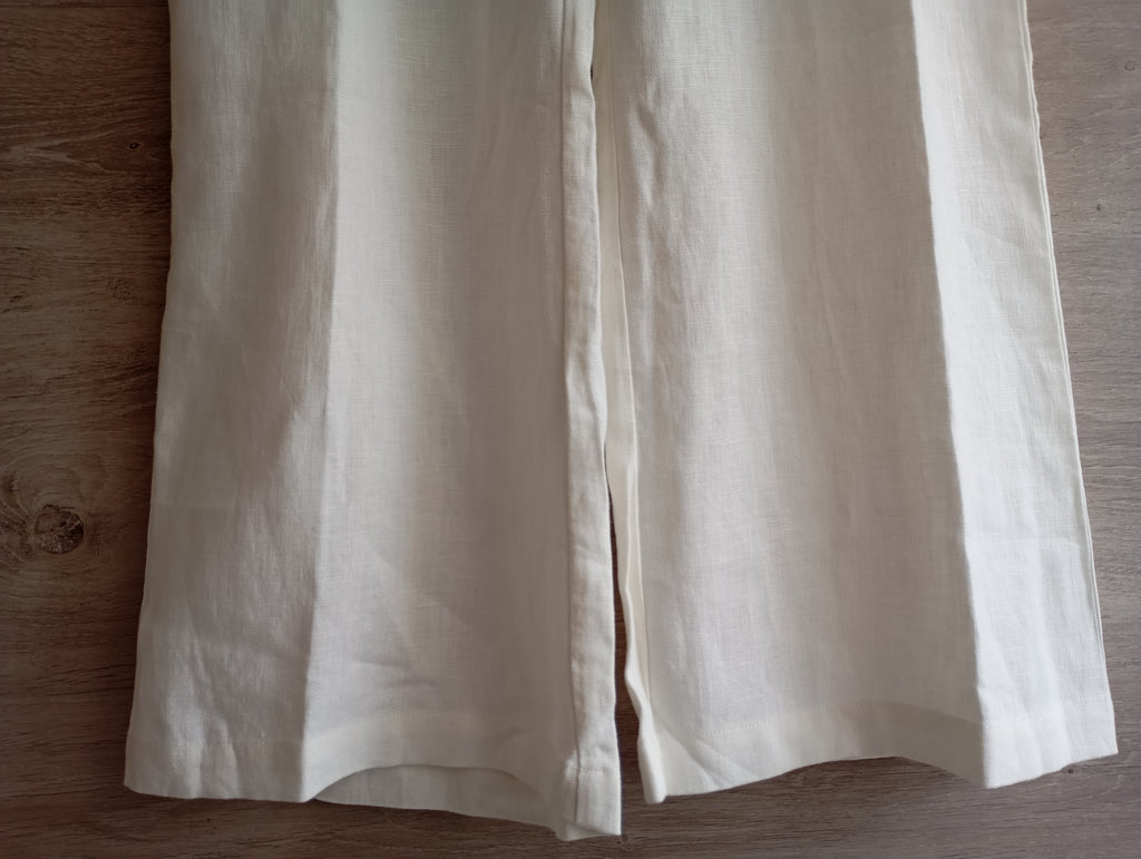 Pantalon Blanc 100% Lin – Electric & Rose