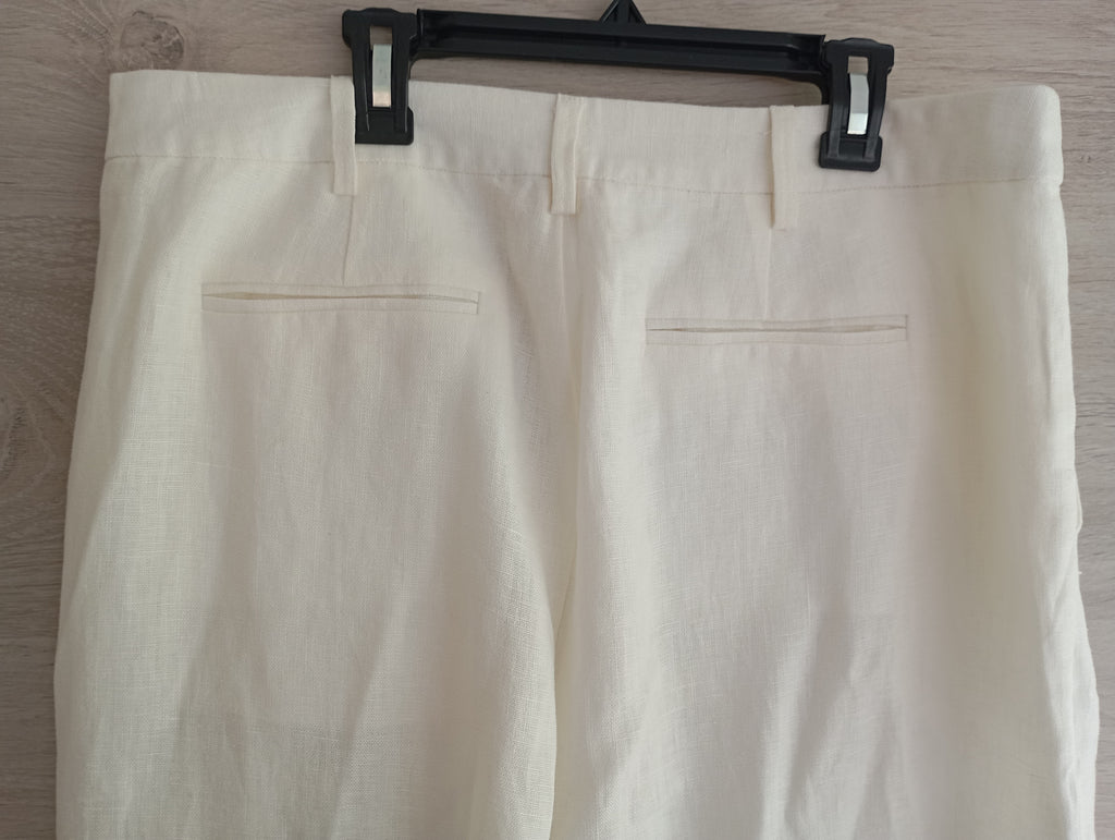 Pantalon Blanc 100% Lin – Electric & Rose
