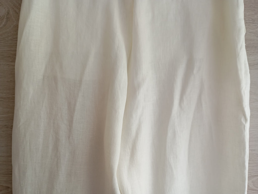 Pantalon Blanc 100% Lin – Electric & Rose