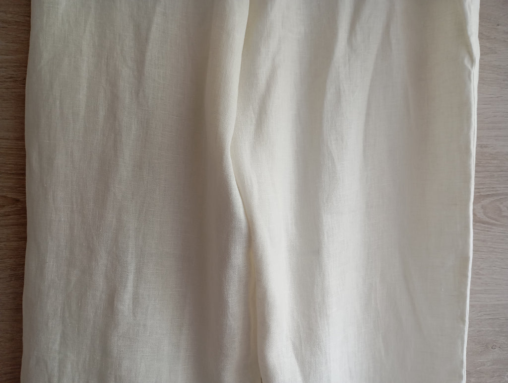 Pantalon Blanc 100% Lin – Electric & Rose