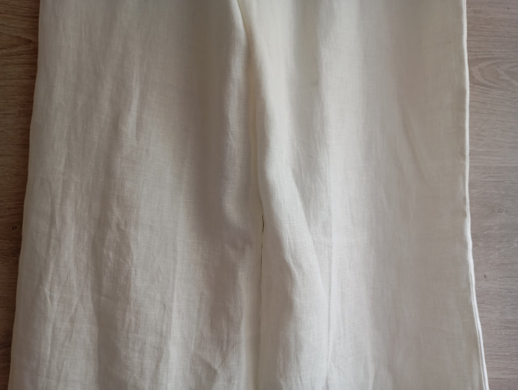 Pantalon Blanc 100% Lin – Electric & Rose