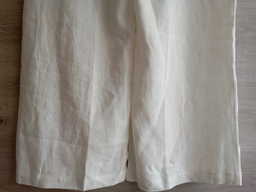 Pantalon Blanc 100% Lin – Electric & Rose