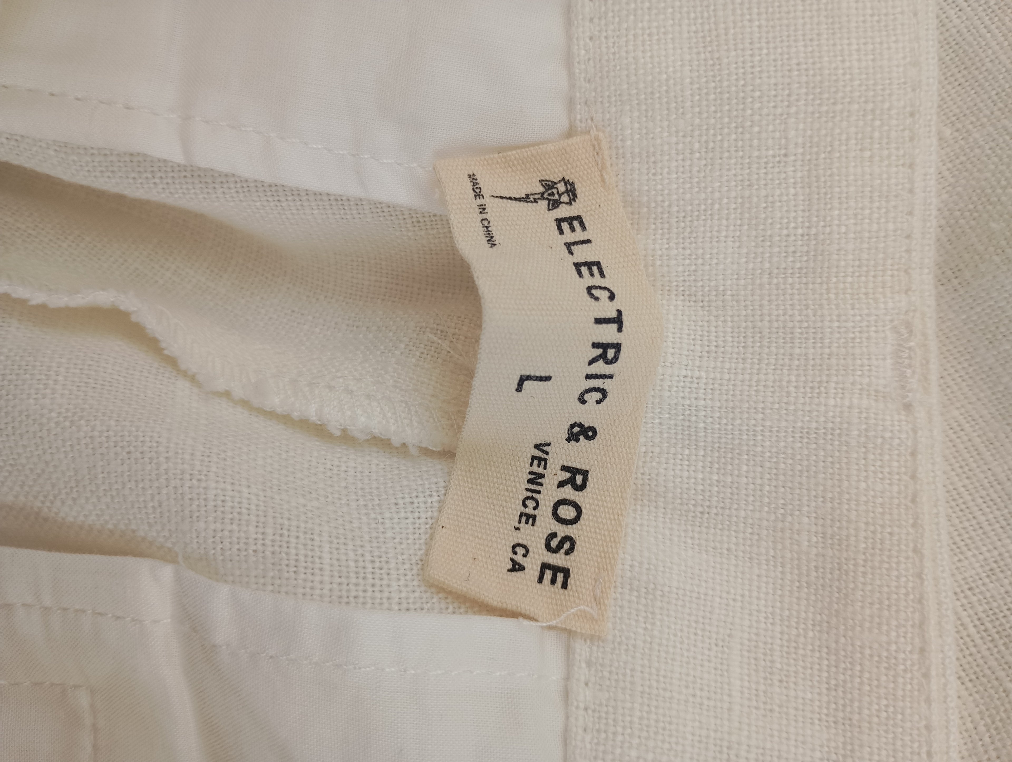 Pantalon Blanc 100% Lin – Electric & Rose