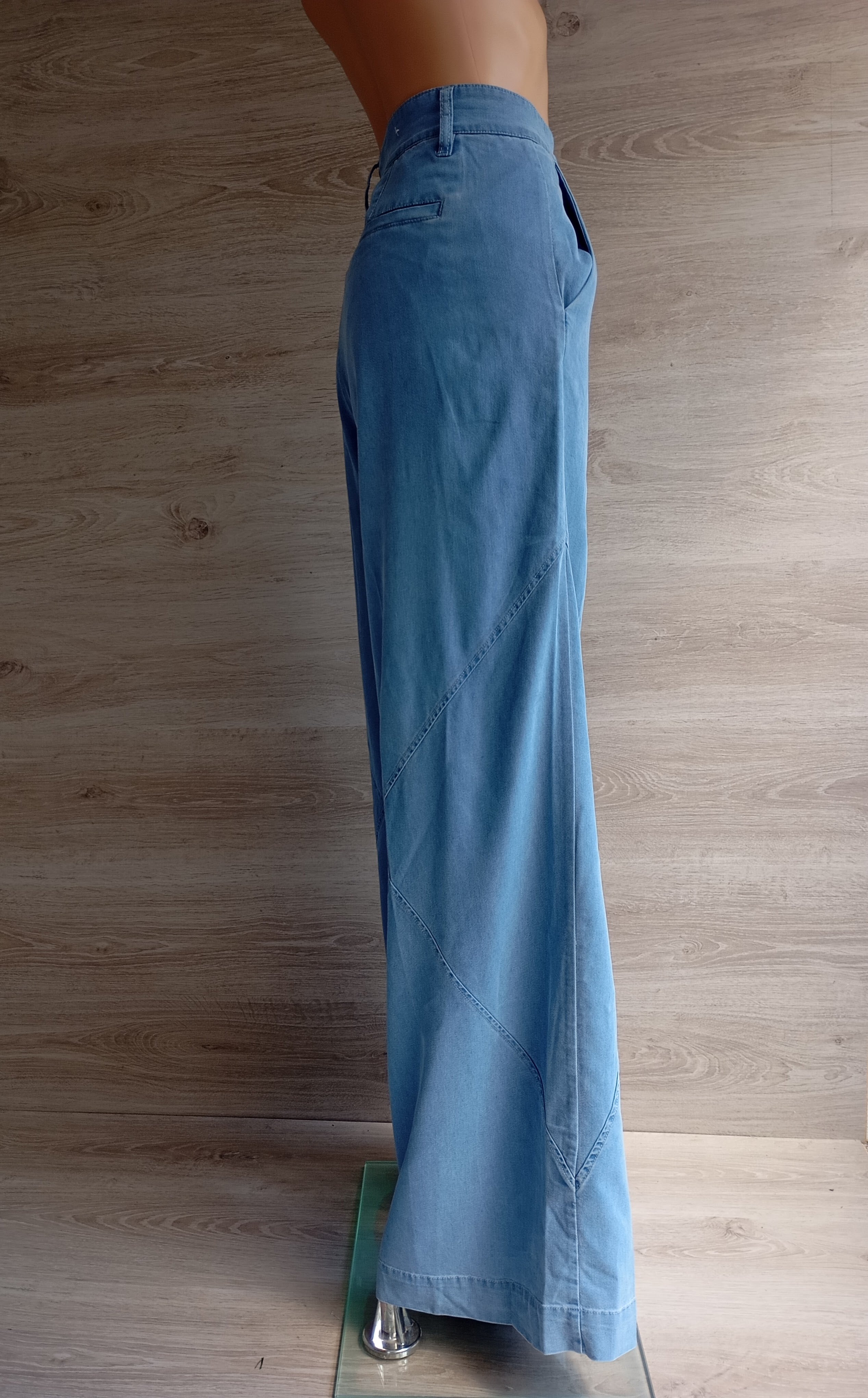 Pantalon Wide Leg Tailleur de créateur Robert Rodriguez – Taille L (42/44 FR) | Seconde Main
