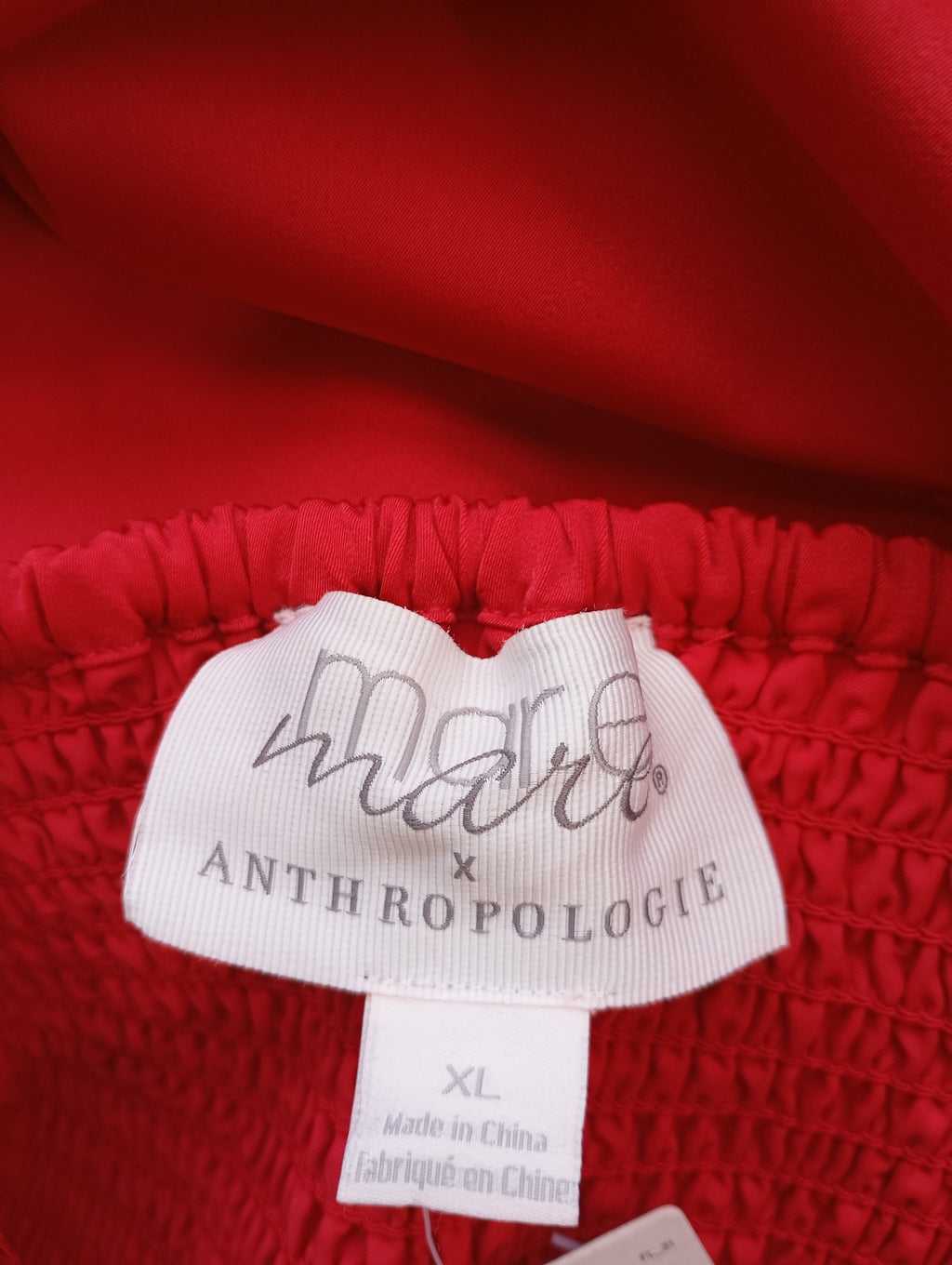 Robe Bustier Rouge Mare Mare x Anthropologie – Taille XL | Neuve avec étiquette