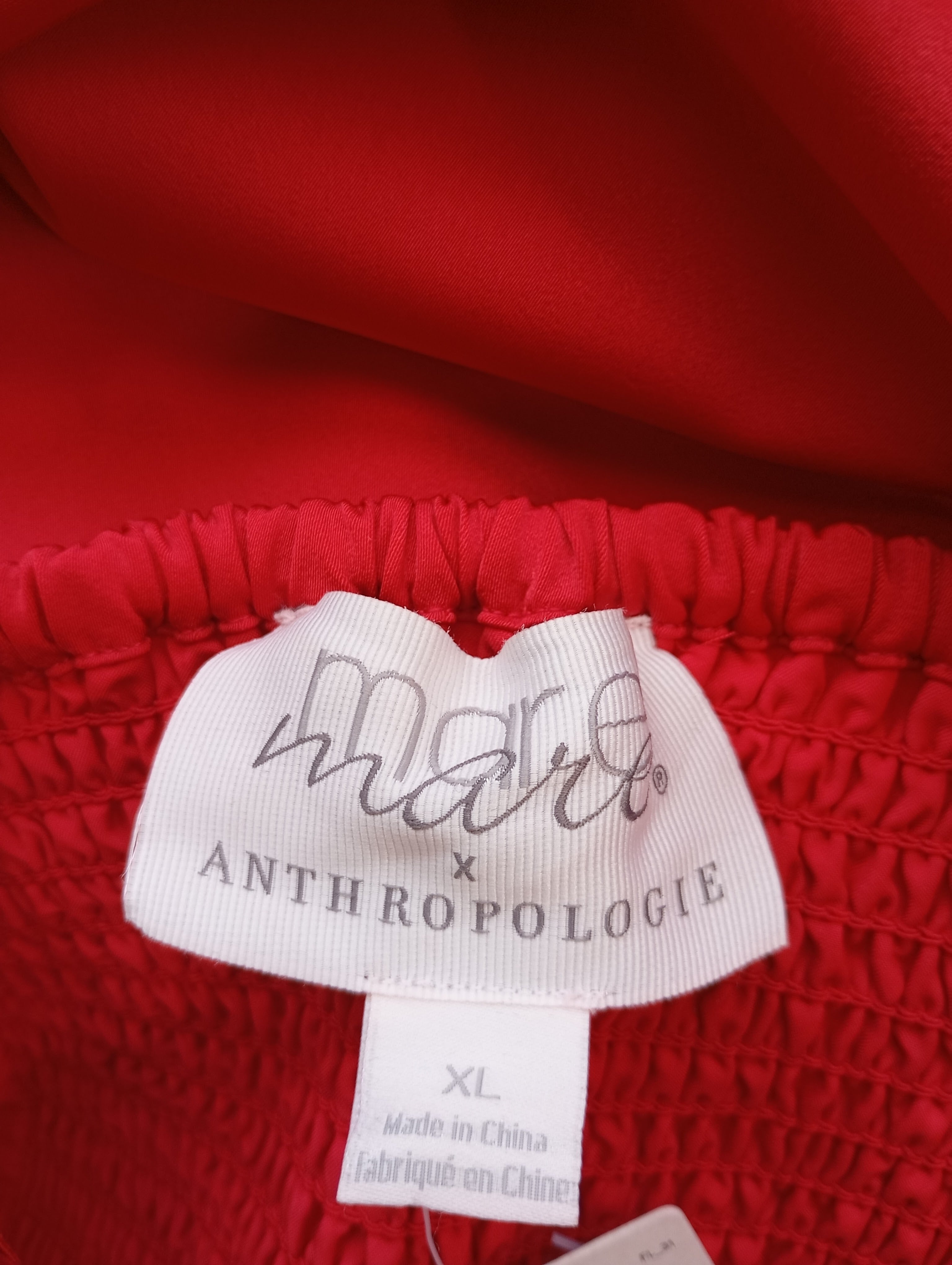 Robe Bustier Rouge Mare Mare x Anthropologie – Taille XL | Neuve avec étiquette