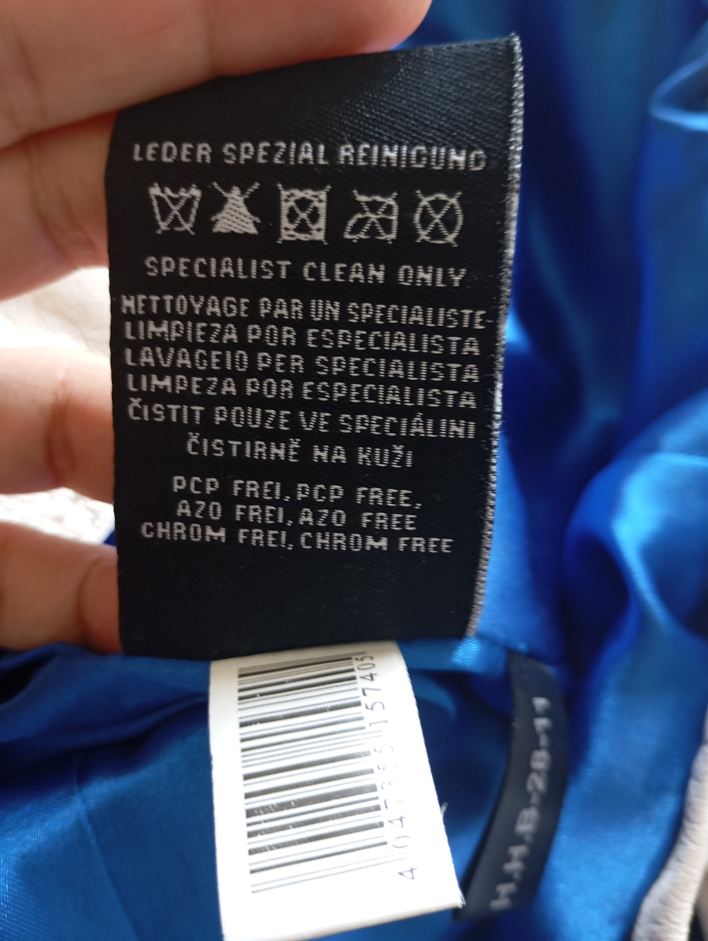 Veste Saharienne en Cuir Véritable Gipsy Mauritius – Coupe Cintrée Écru – Taille M