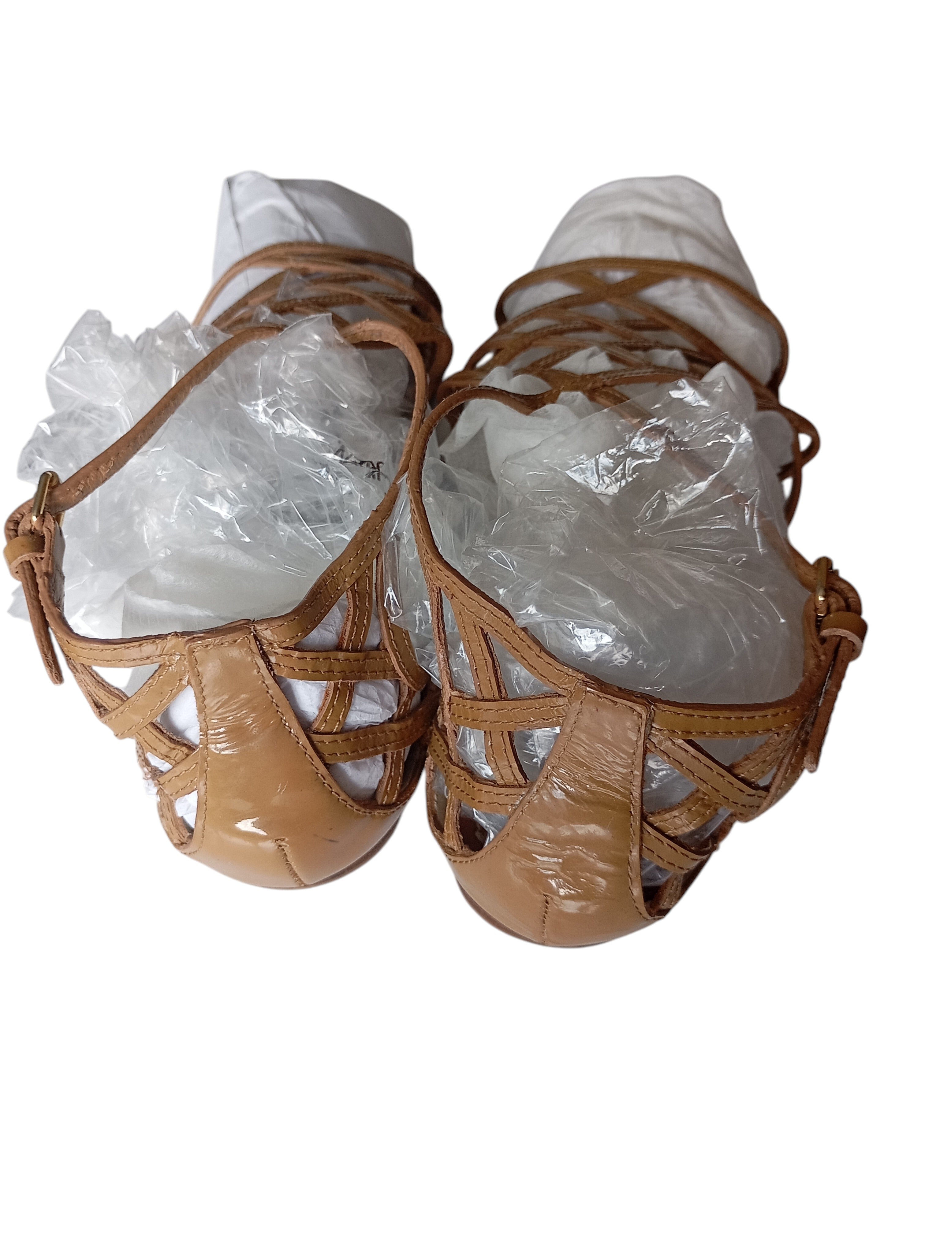 Sandales - spartiate en cuir couleur café Tory Burch taille 44