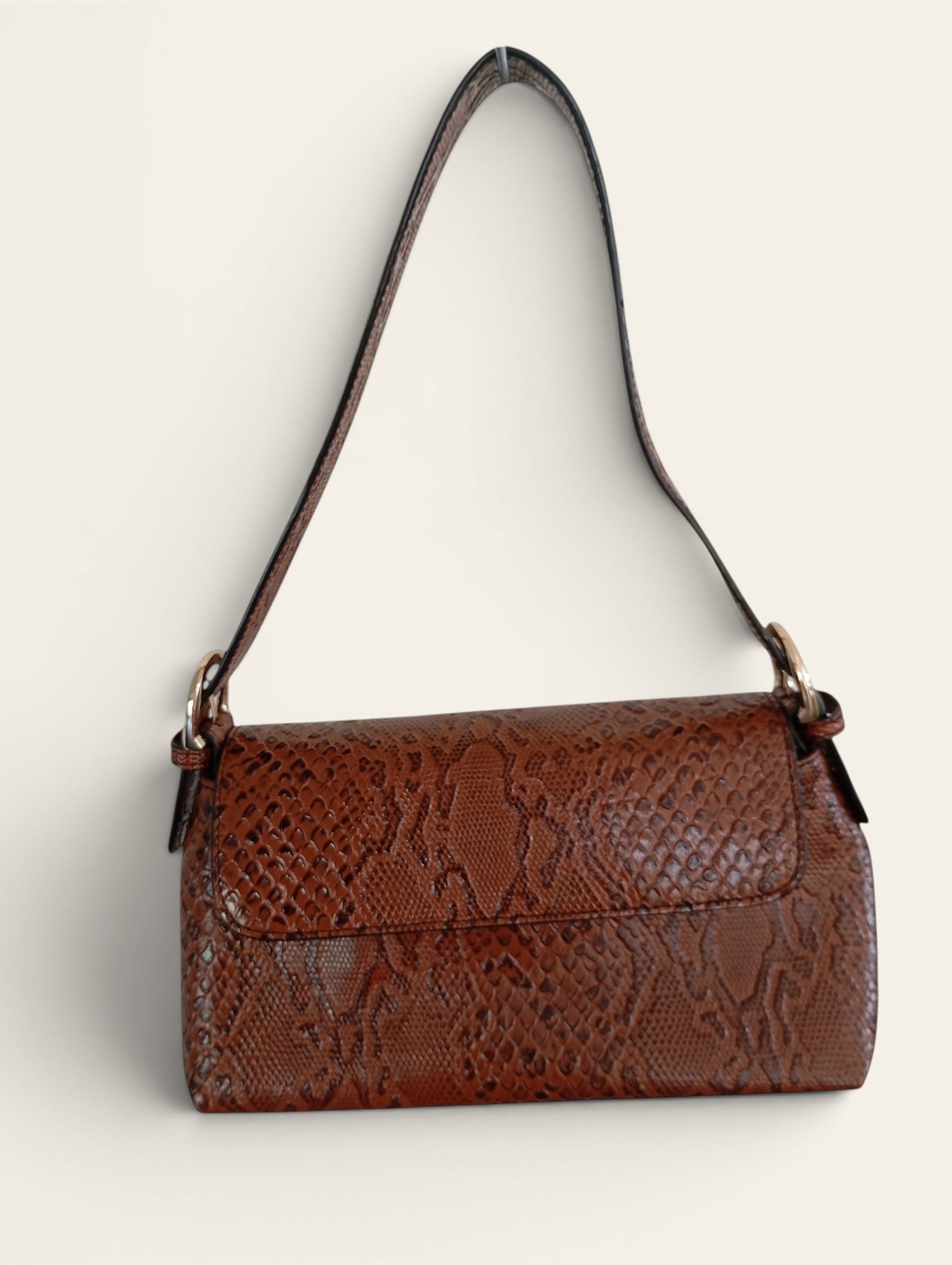 Nakedvice Melbourne — The Dani Snake Print Bag | Sac baguette cuir python Y2K