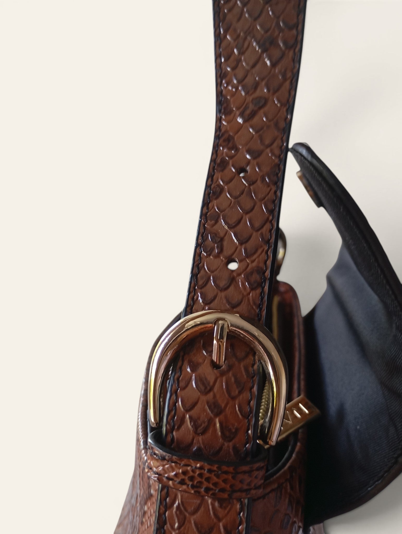 Nakedvice Melbourne — The Dani Snake Print Bag | Sac baguette cuir python Y2K