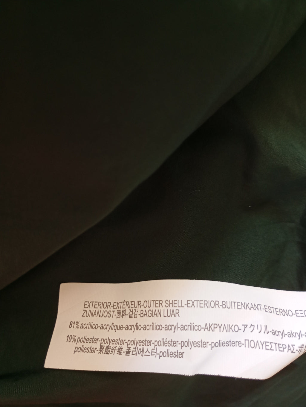 Veste fausse fourrure vert sapin — Bershka — Taille S — Super état