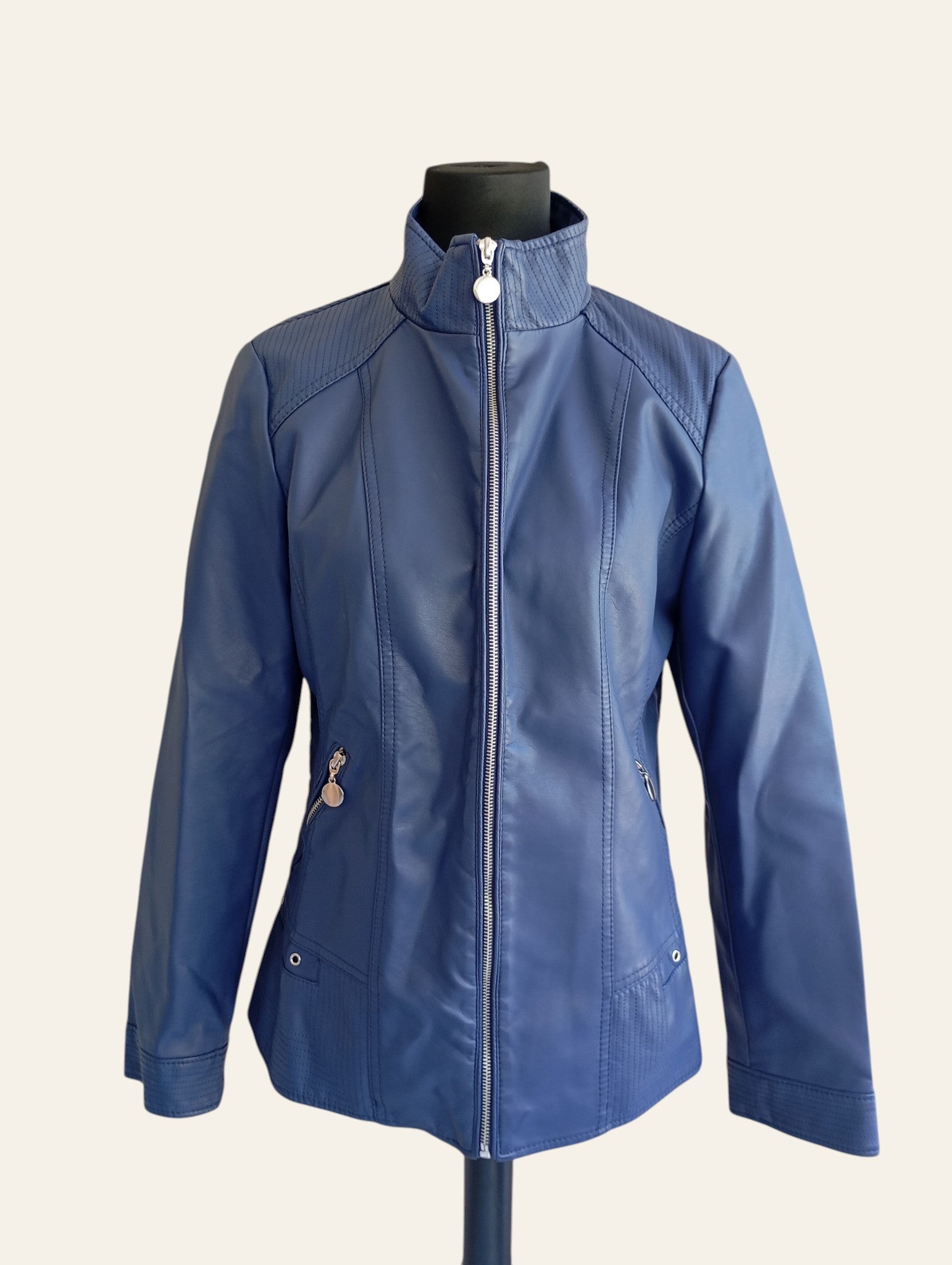 Blouson Perfecto Marine Saturne – Style Rock Chic | Seconde Main Taille L