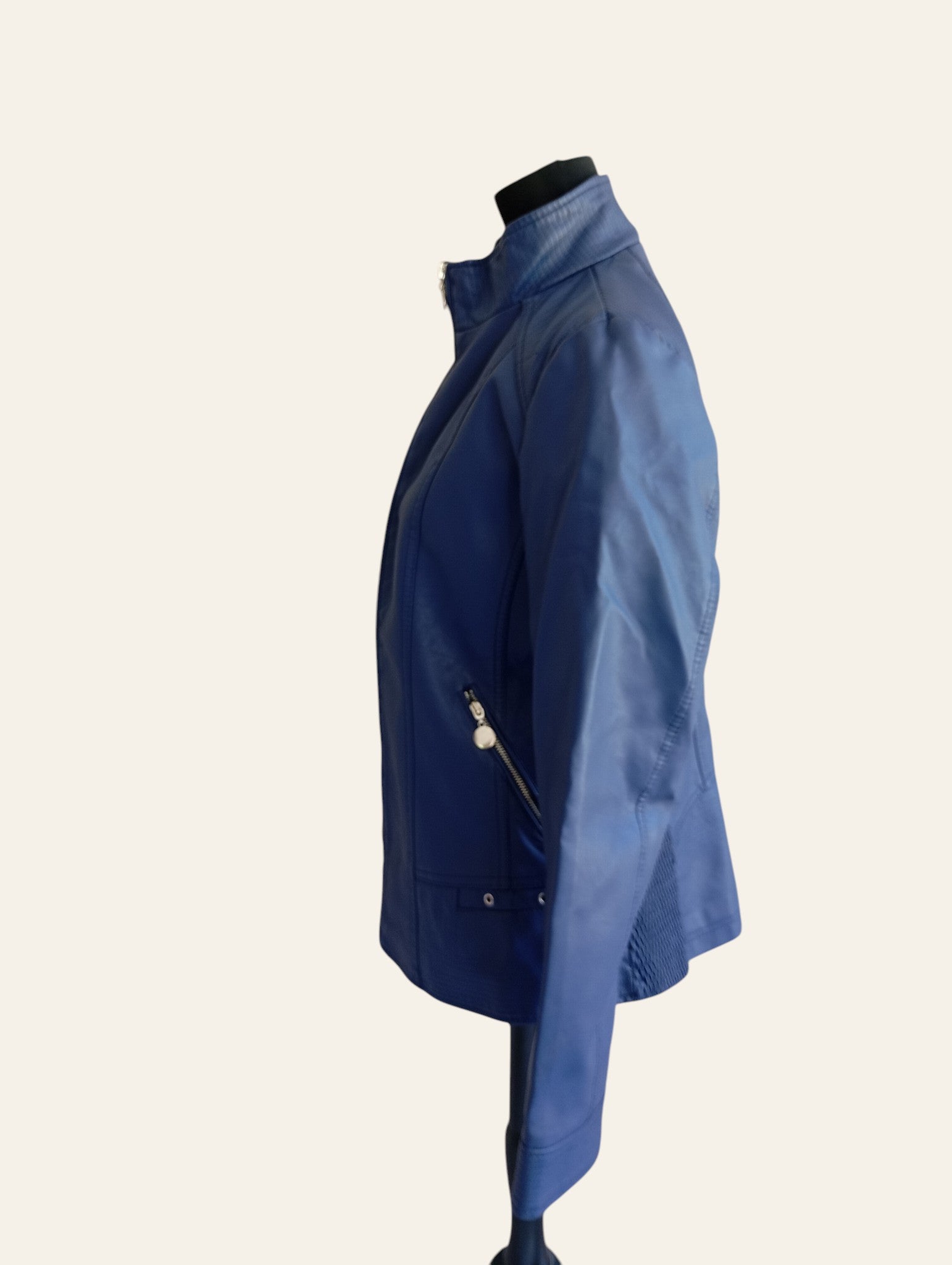 Blouson Perfecto Marine Saturne – Style Rock Chic | Seconde Main Taille L