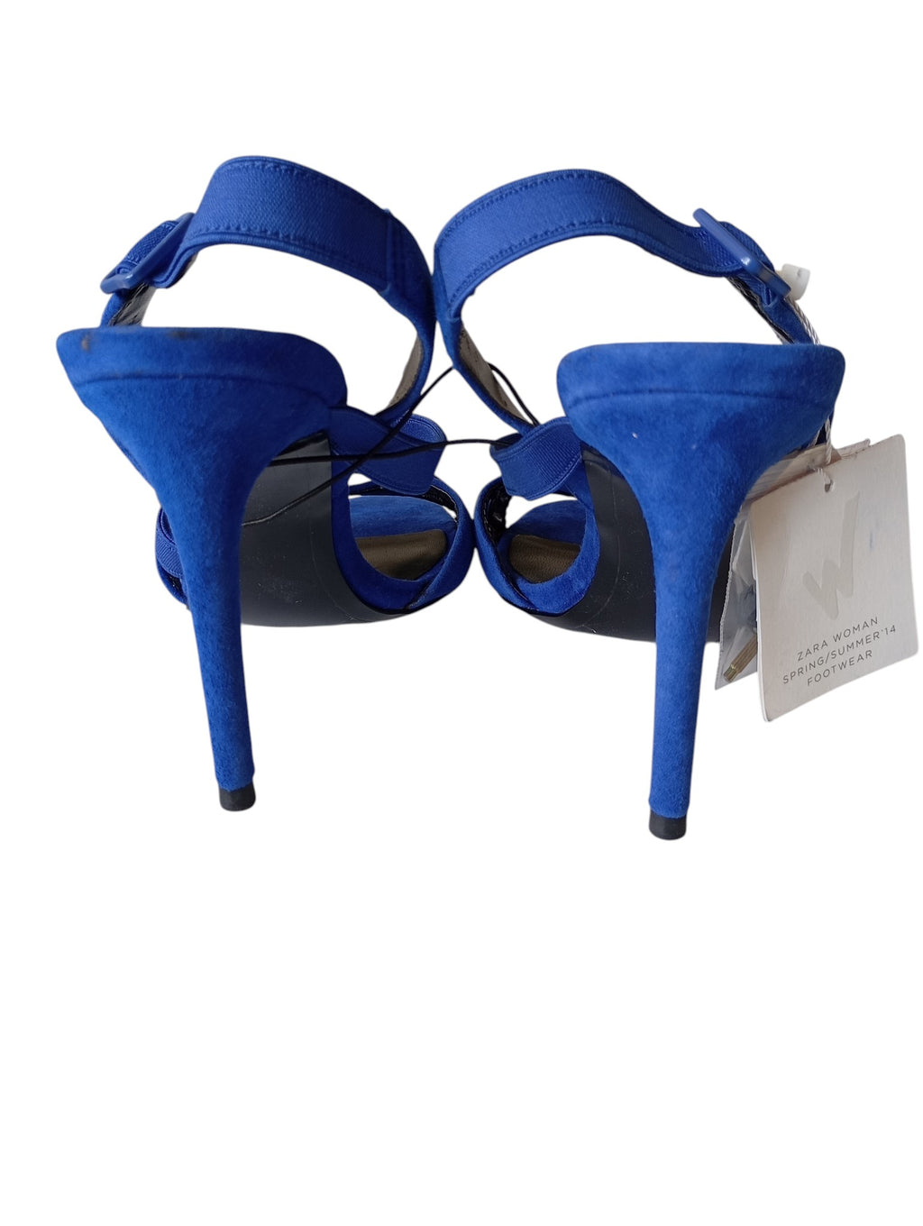 Sandales Zara Bleu Électrique Talons Aiguilles – Taille 37