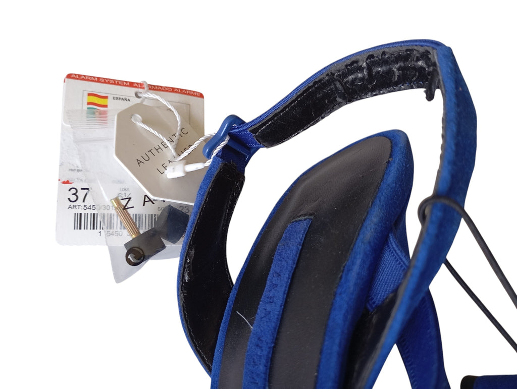 Sandales Zara Bleu Électrique Talons Aiguilles – Taille 37