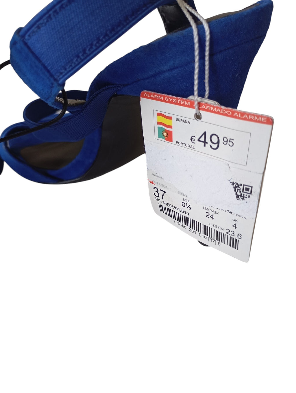 Sandales Zara Bleu Électrique Talons Aiguilles – Taille 37
