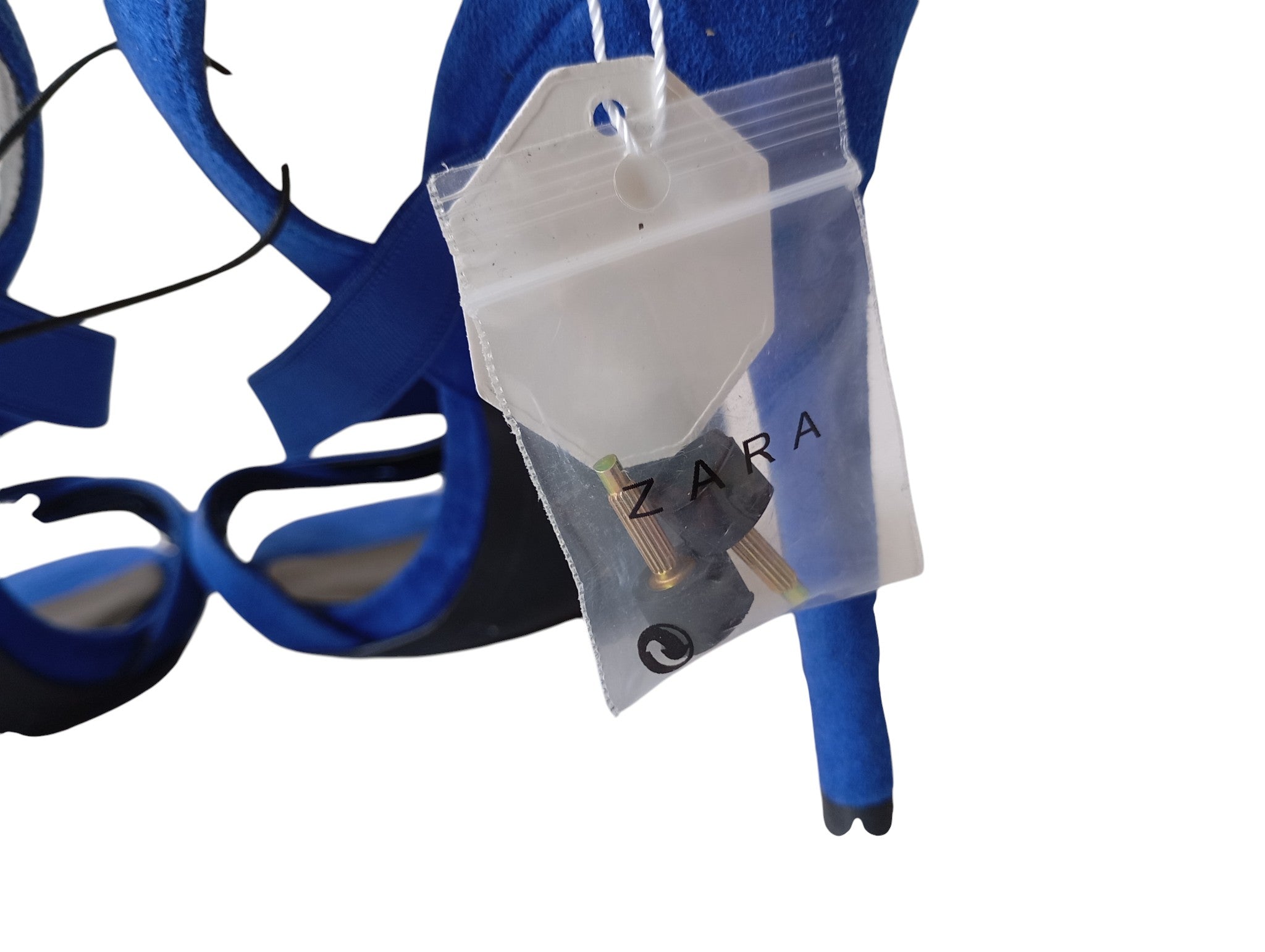 Sandales Zara Bleu Électrique Talons Aiguilles – Taille 37