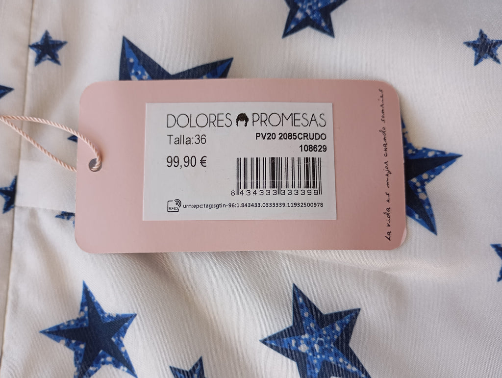 Jupe Courte Dolores Promesas Étoiles Bleues – Taille 36