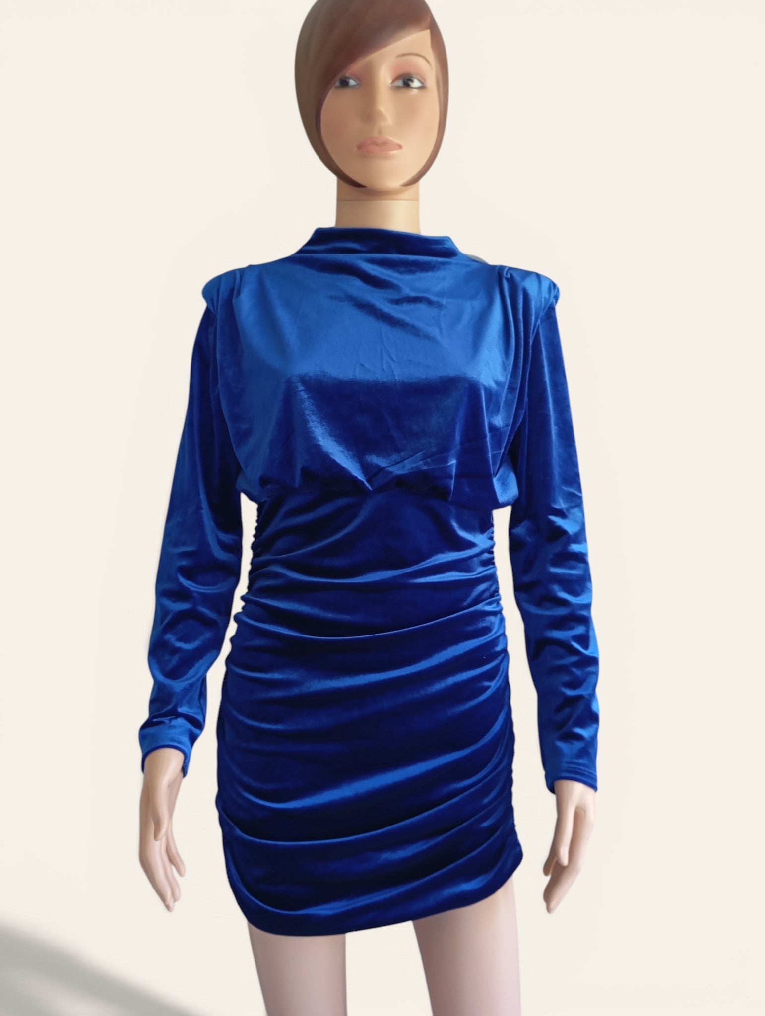 Robe Mia&Lova Bleu Roi Suédine – Taille S