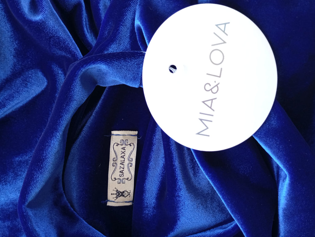 Robe Mia&Lova Bleu Roi Suédine – Taille S