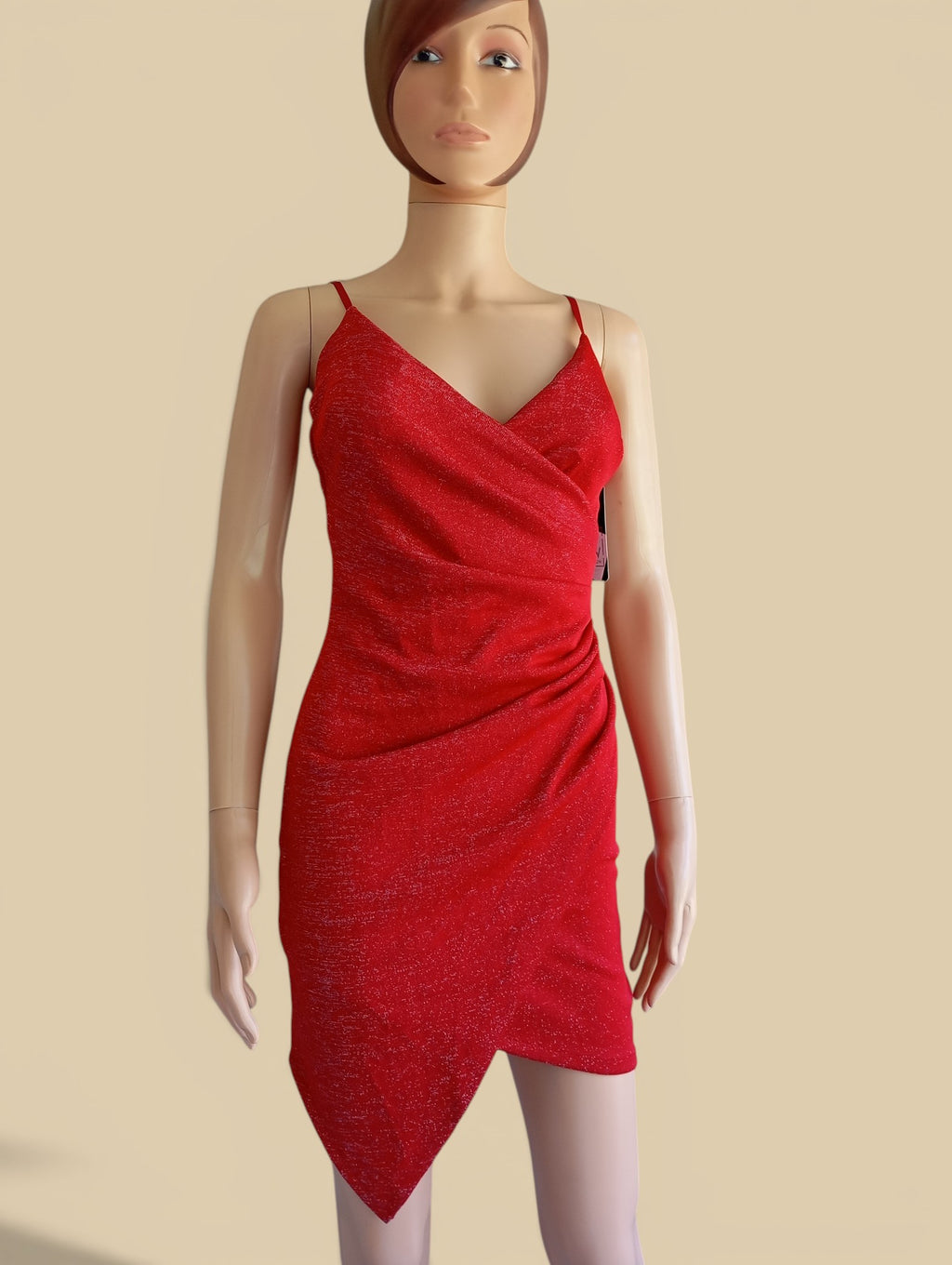 Robe de Soirée Rouge Scintillante – Taille S