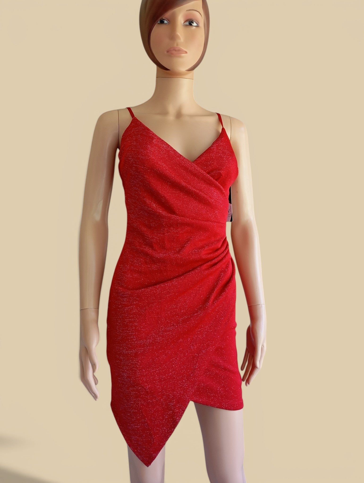 Robe de Soirée Rouge Scintillante – Taille S