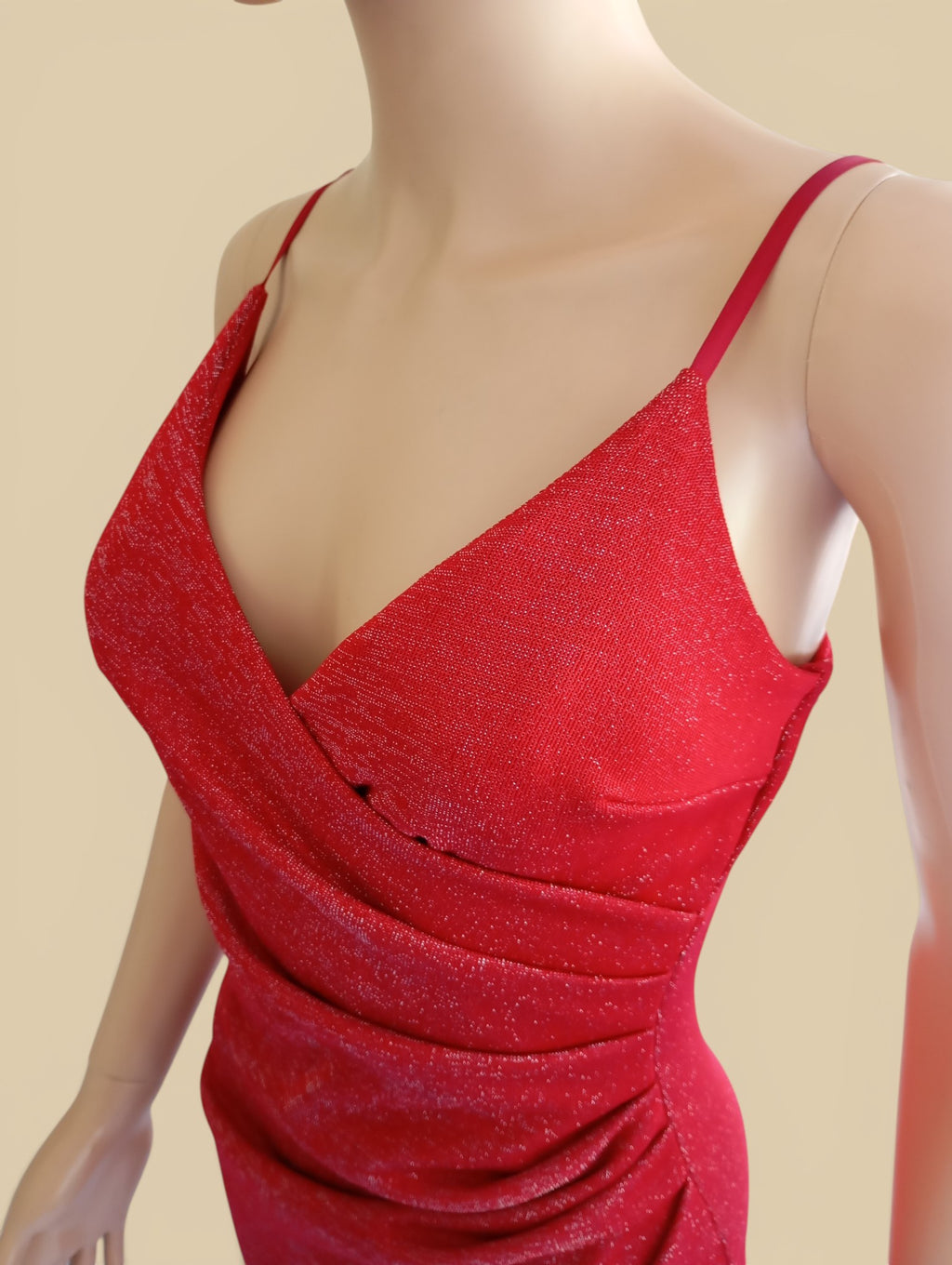 Robe de Soirée Rouge Scintillante – Taille S