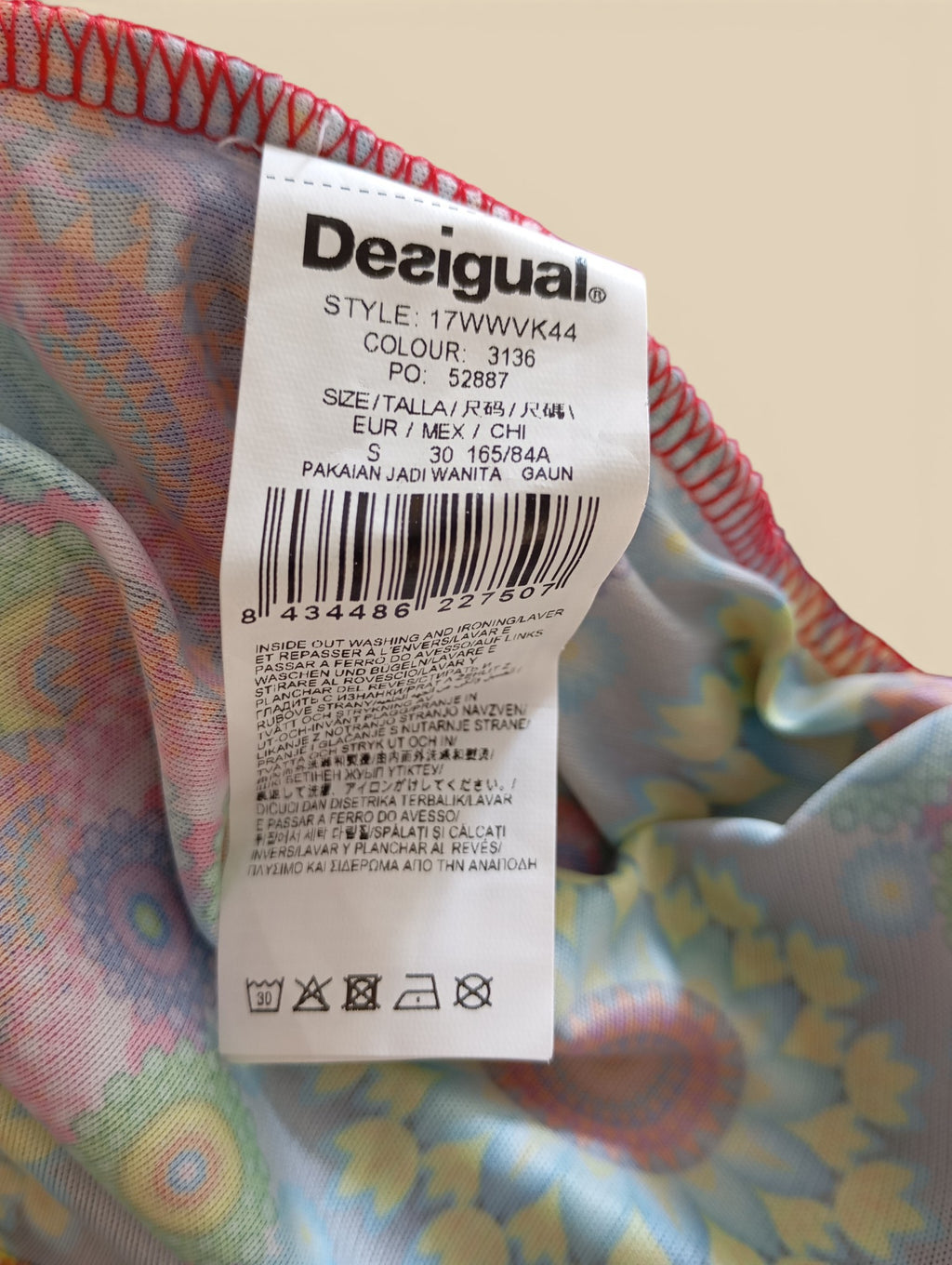 Desigual Robe Vest Dominique – Rouge – Taille S