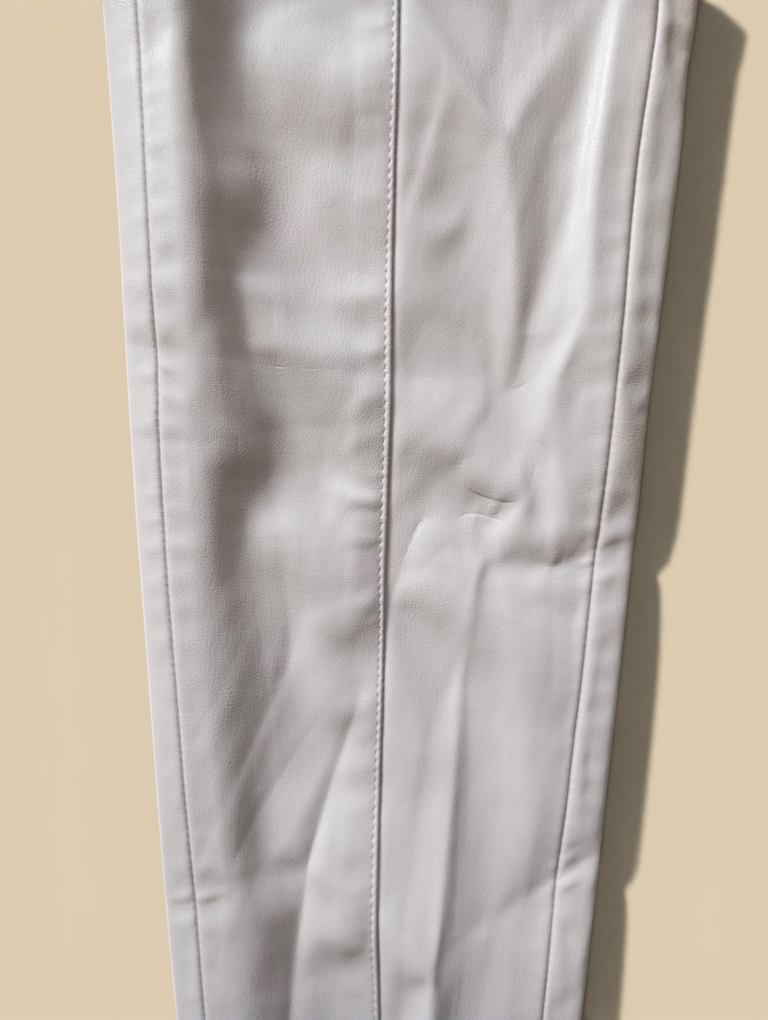 Pantalon Skinny Similicuir Zara Hi-Rise – Beige – Taille S