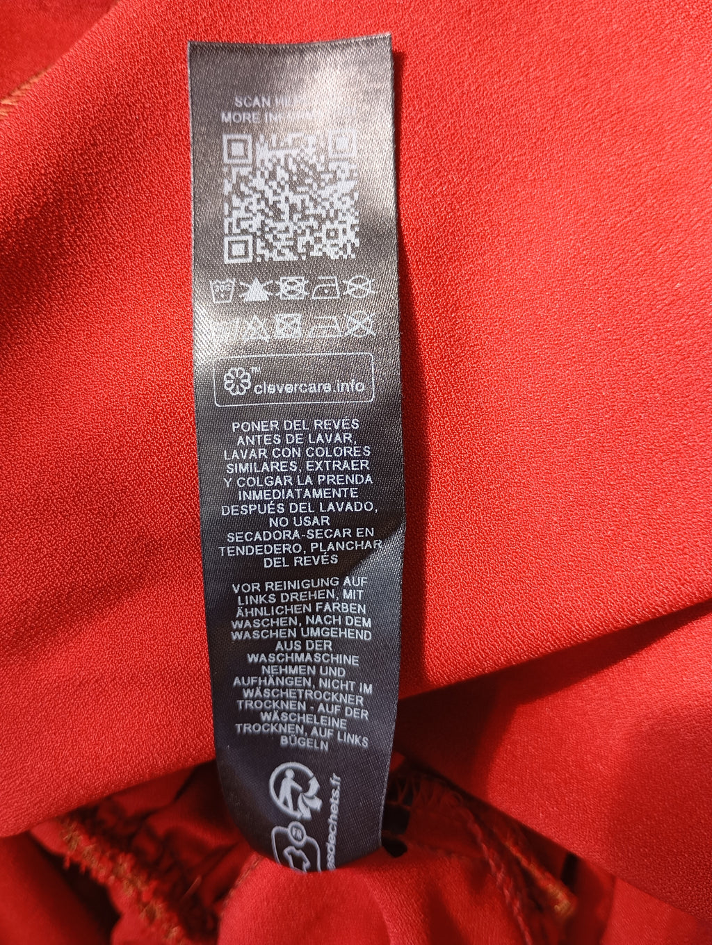 Robe ASOS Rouge Brique Drapée – Manches Longues – Taille 36