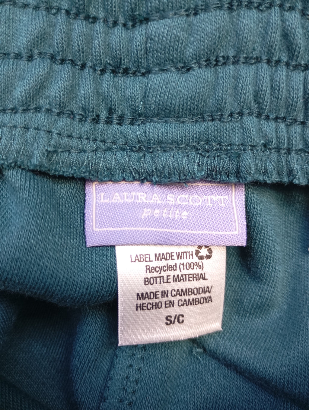 Pantalon Laura Scott Petite Bleu Canard – Coupe Droite 7/8 – Taille S