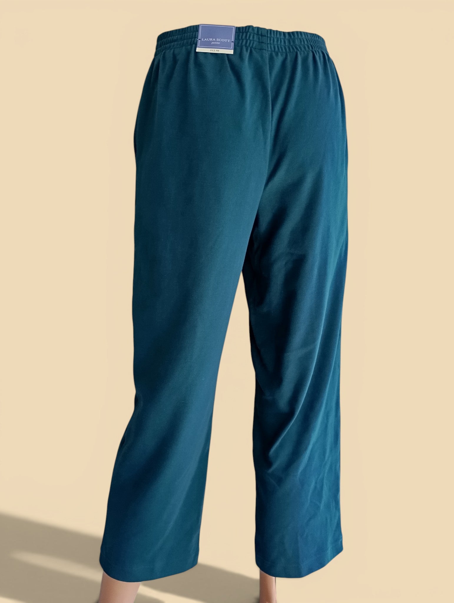 Pantalon Laura Scott Petite Bleu Canard – Coupe Droite 7/8 – Taille S