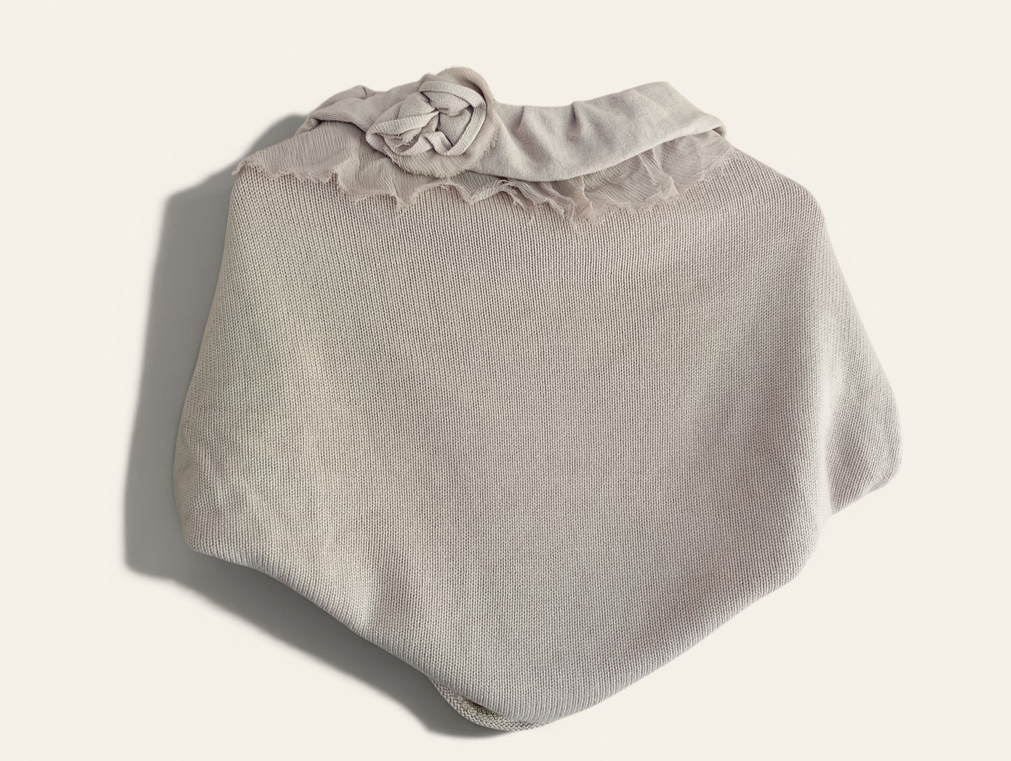 Boléro Patrizia Pepe – Gris Perle | Rosette | Taille 1